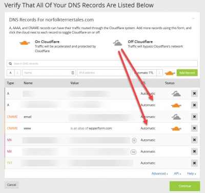 Verify DNS Records That Cloudflare Scanned