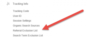 Gogle Analytics Referral Exclusion List for Universal Analytics Only