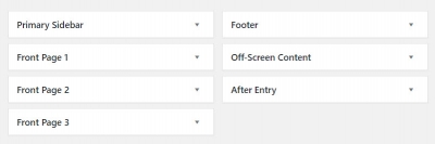 Outfitter Pro Widget Areas