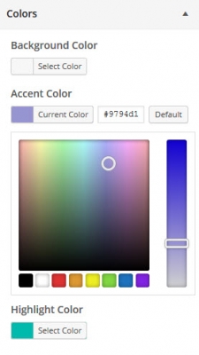 Color Options In the Whitespace Pro Theme Customizer