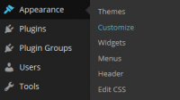 WordPress 4.1 Customizer Menu